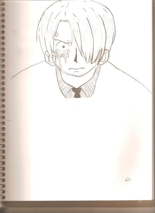 Sanji Cryin' (B&W)
