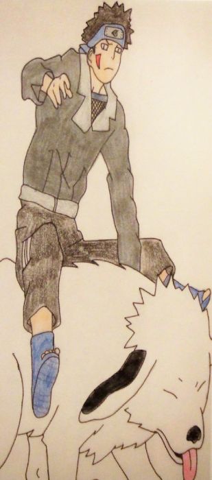 Kiba & Akamaru -colored-
