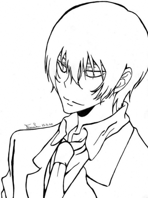 Hibari Smiles (lineart)
