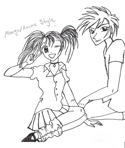 Anime Girl and Boy