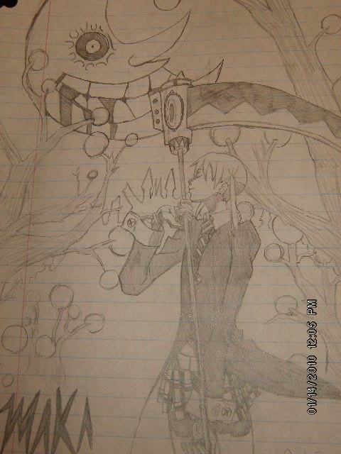 Maka and her scythe