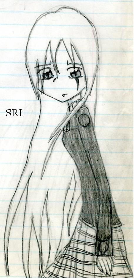 Yurine with hair down