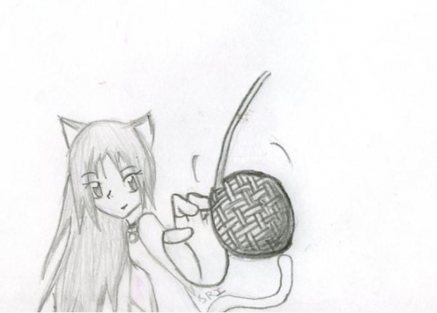 Neko and yarn