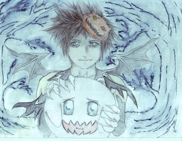 Halloween Sora and Kirby