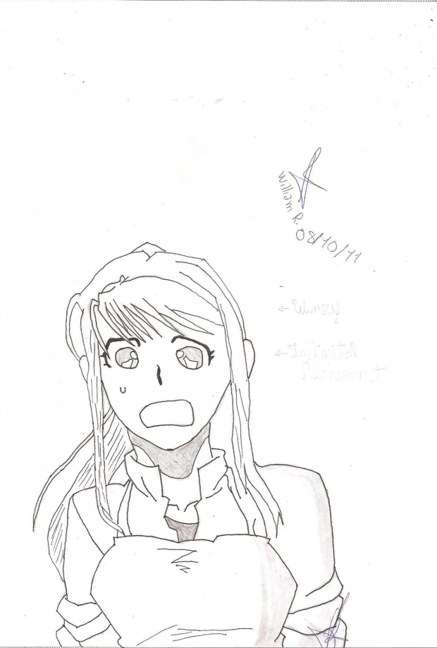 Winry Rockbell (nanquim) - William R.