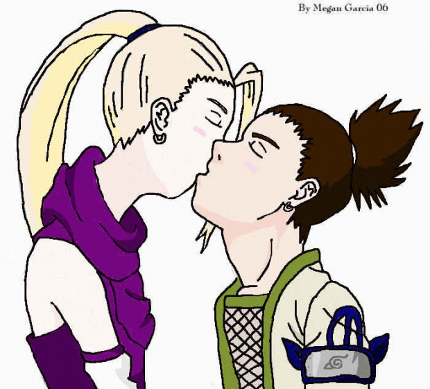 Shikamaru & Ino Kiss (colord)