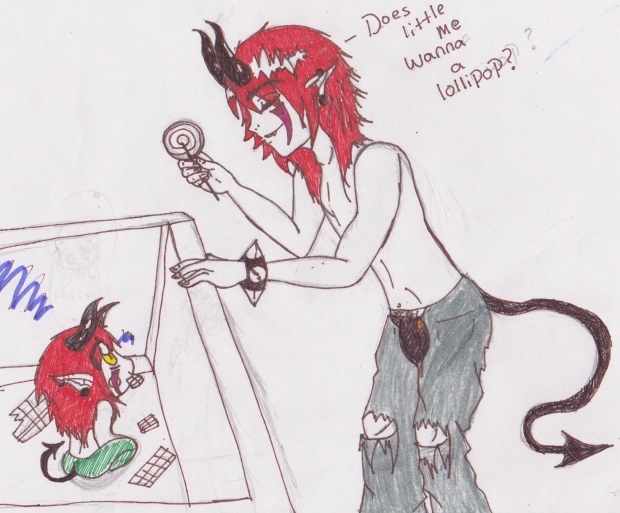 Hot demon and his kid