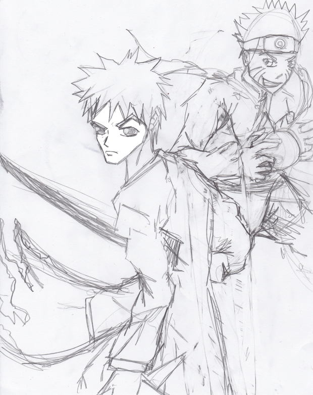 Ichigo and Naruto sketch