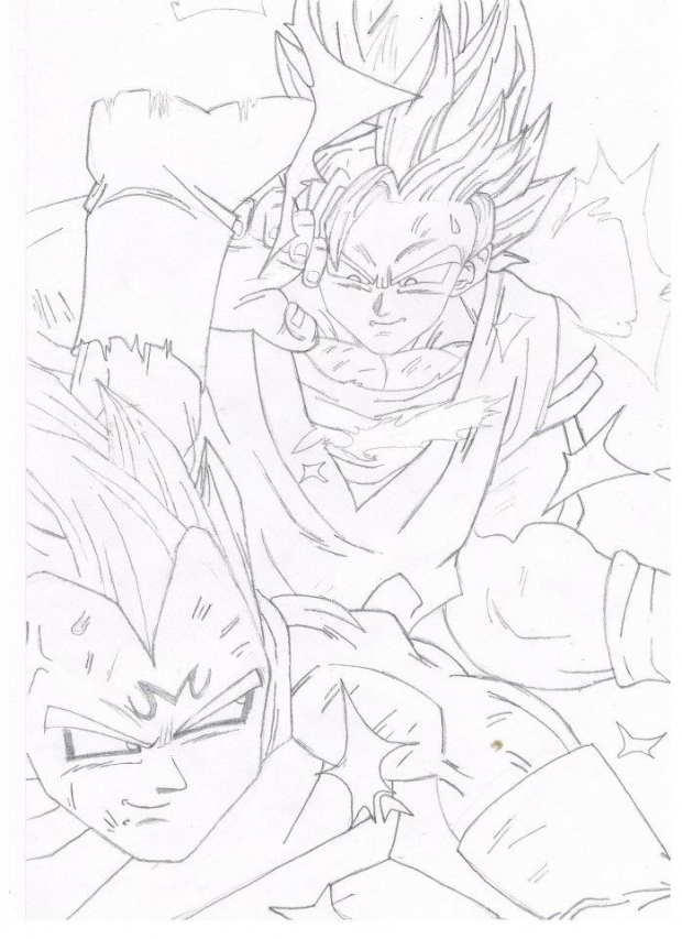 Vegeta majin vs Goku SSJ2