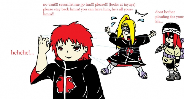 sasori and tayuya vs deidara