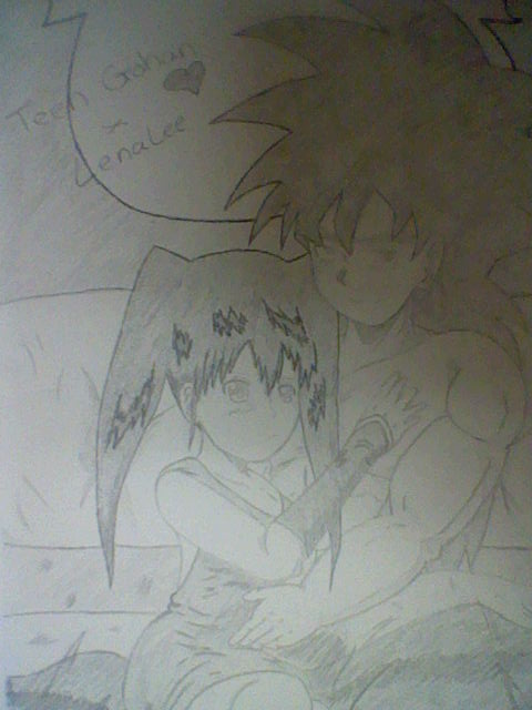 my fanart or teen gohan x lenalee!