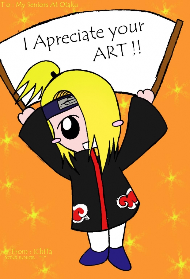 I Apreciate senpai's ART a Lot !!! ><