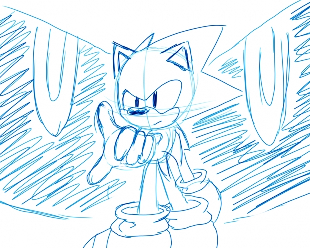 5 minute drawing - Sonic CD