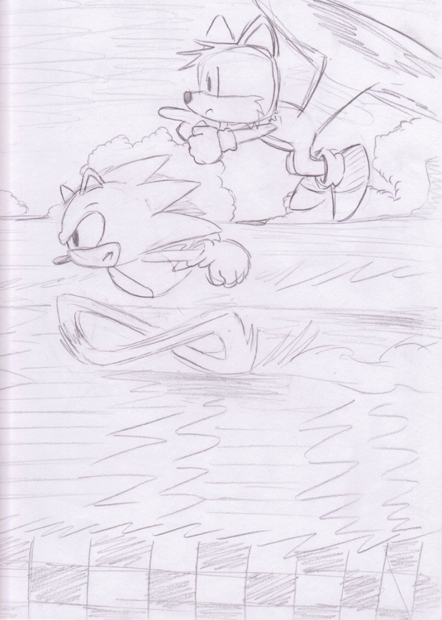 Sonic and Tails Run (Uncolored)
