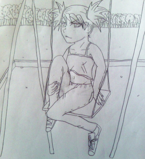 Hiyori Sarugaki On Swing-Sketch