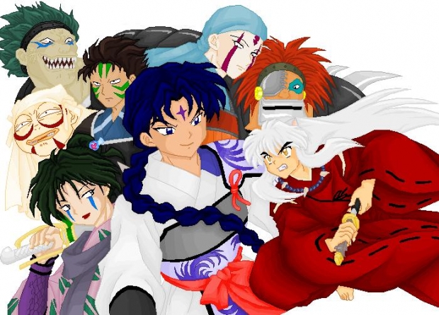 Shichinintai & Inuyasha On Ms Paint