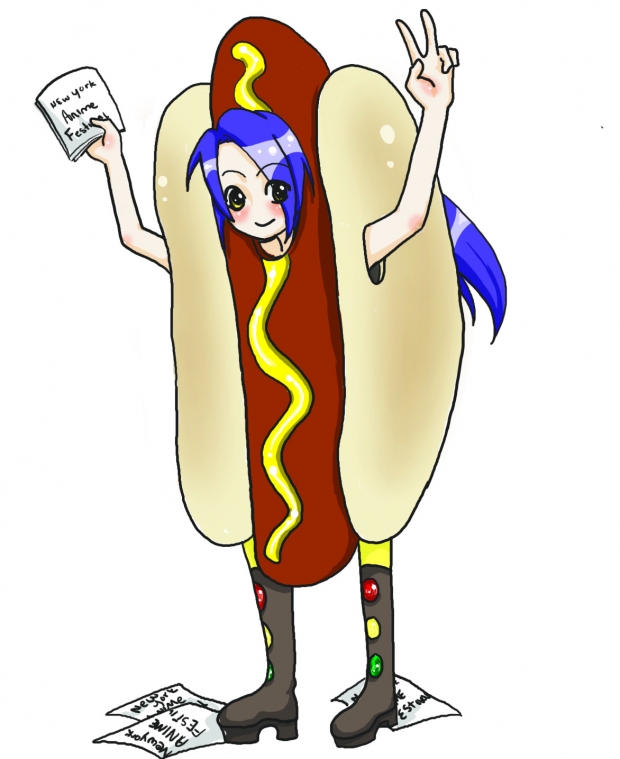 Taxi-chan in a Hot Dog Suit