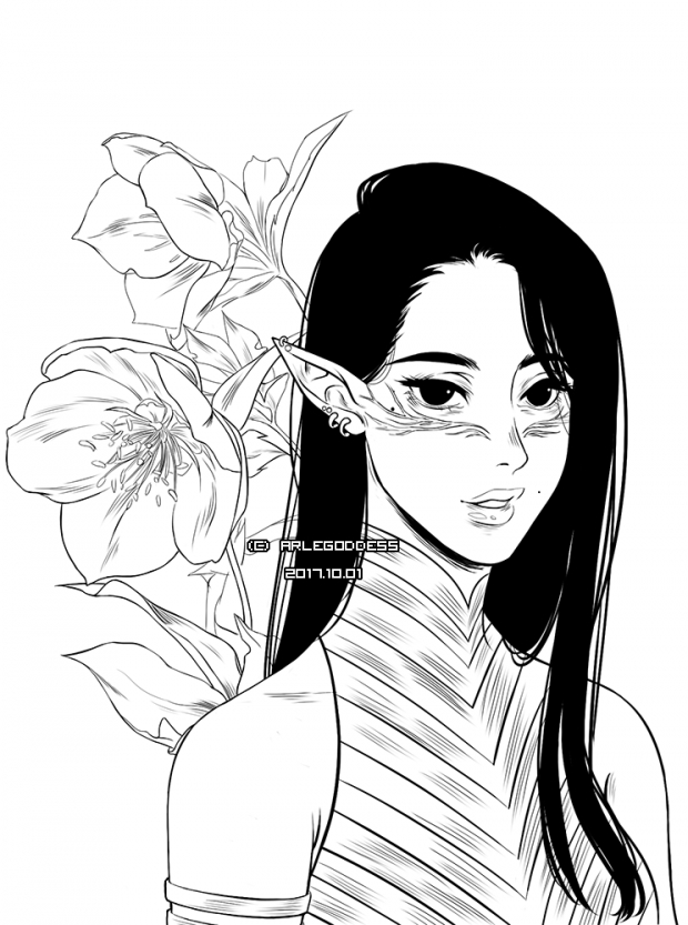 Inktober Day 1: Dalish