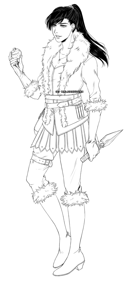 Inktober Day 3: Grey Warden