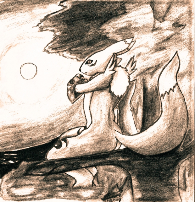 Renamon by Moonlight