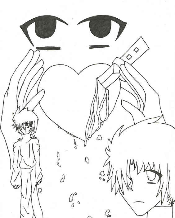 Slade's Heart (black And White)