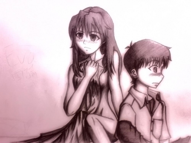 Asuka and  Shinji
