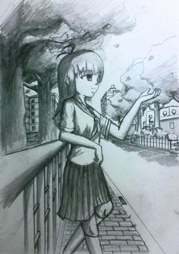 Falling melancholy leaves