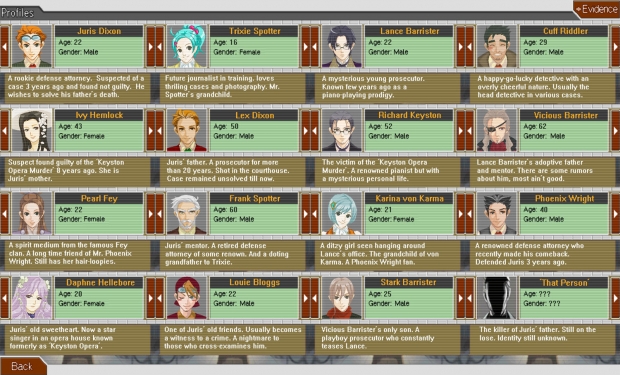 Ace Attorney: Juris Dixon Character Profiles
