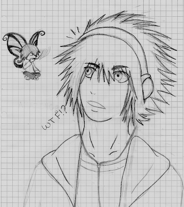 smoking fairy (sketch)