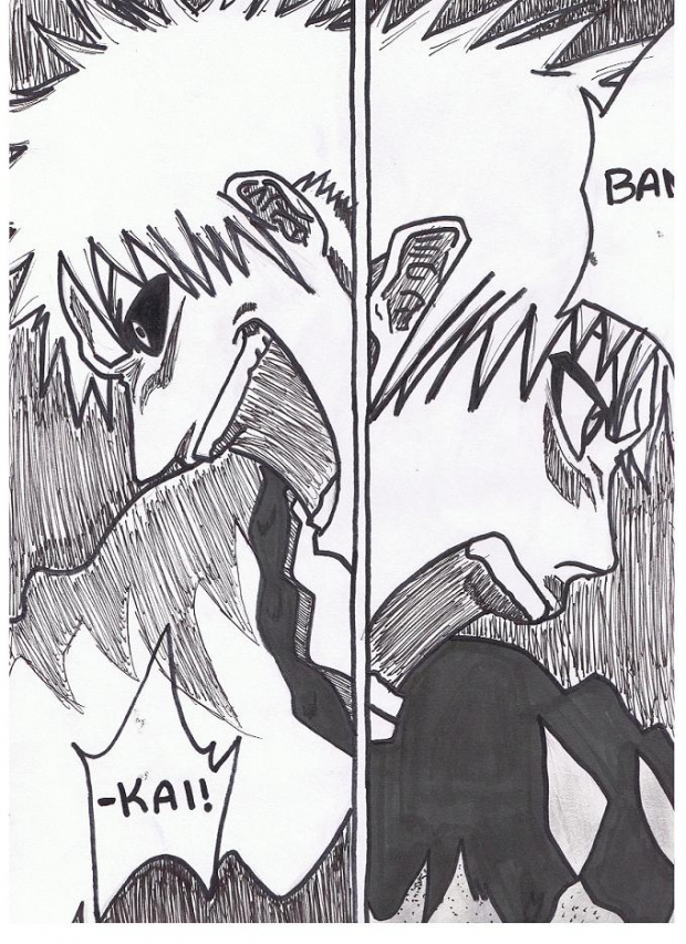 ichigo and his hollow goin all out