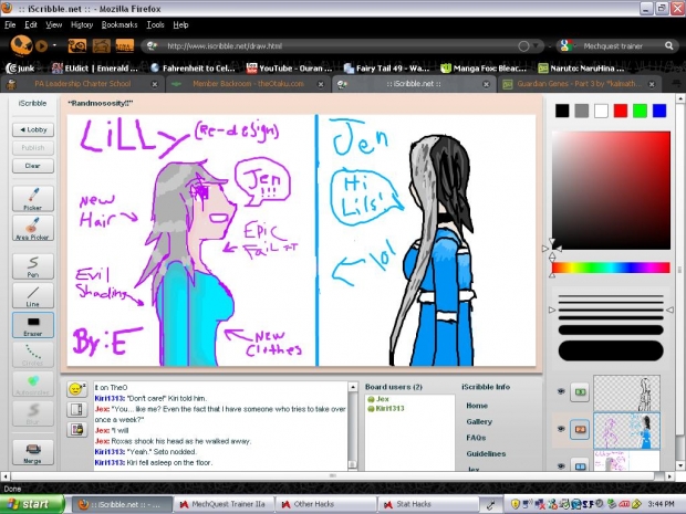 E and V in iscribble