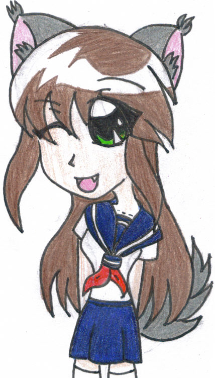 Wolf Demon School Girl