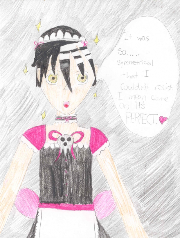 Kid in a maid uniform