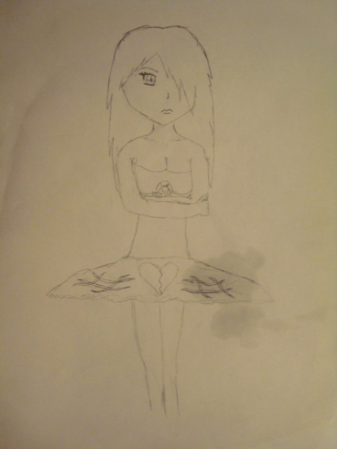 Girl with a Bunney in a Dress