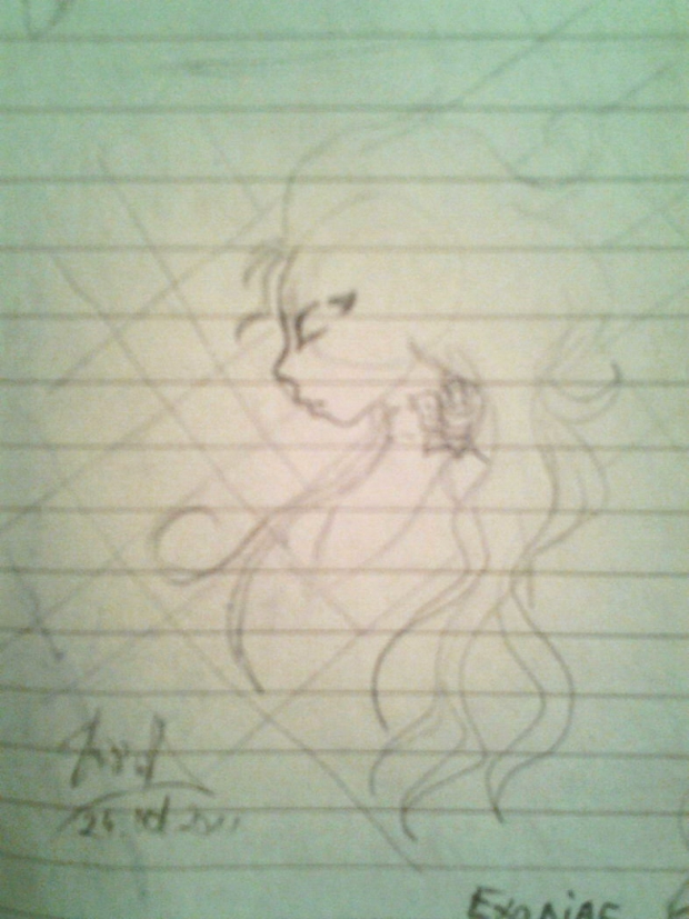 Flower fading to abstract