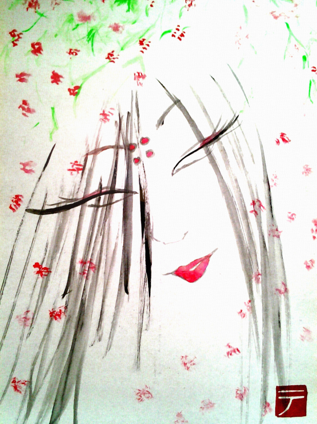 Amongst the falling flowers