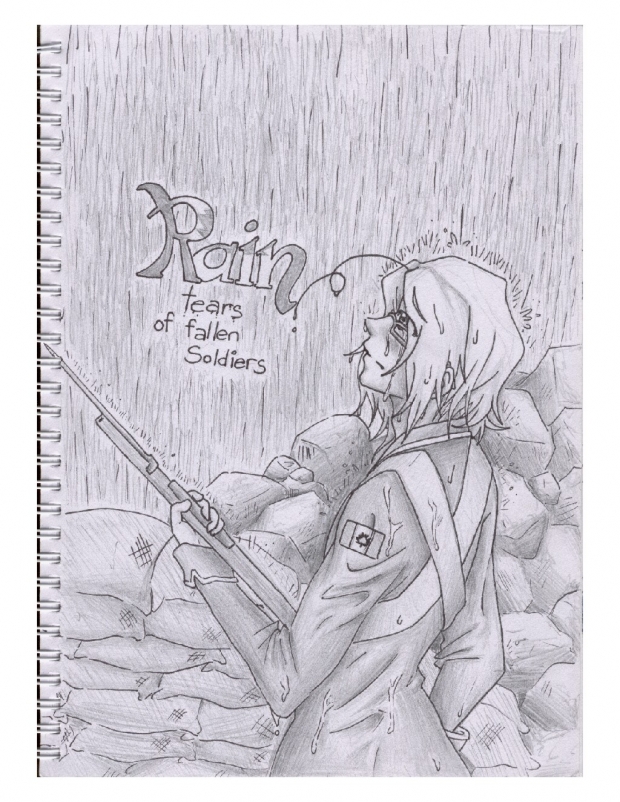 rain. tears of fallen soldiers