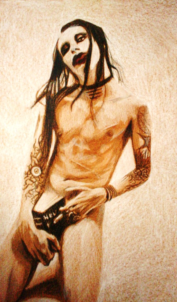 Manson, nude.