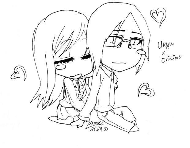 Uryu x Orihime Chibi~