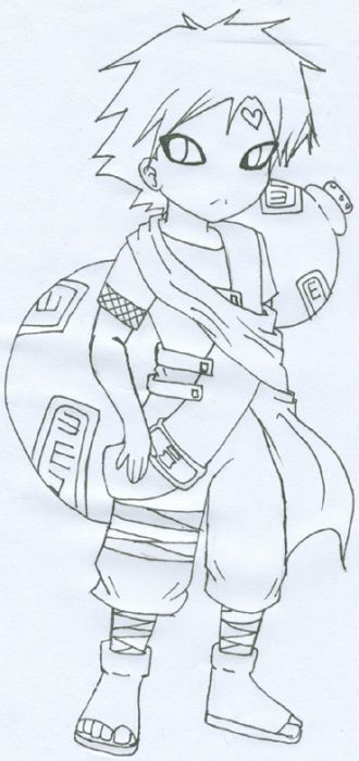 Sabaku No Gaara - Line Art