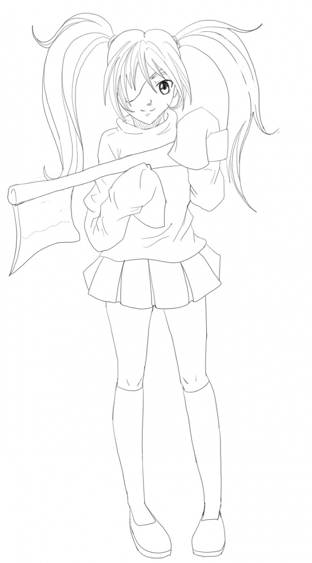 It's a blood bath [line art]