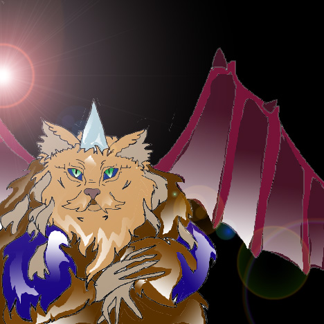 A Cat-Dragon Monster