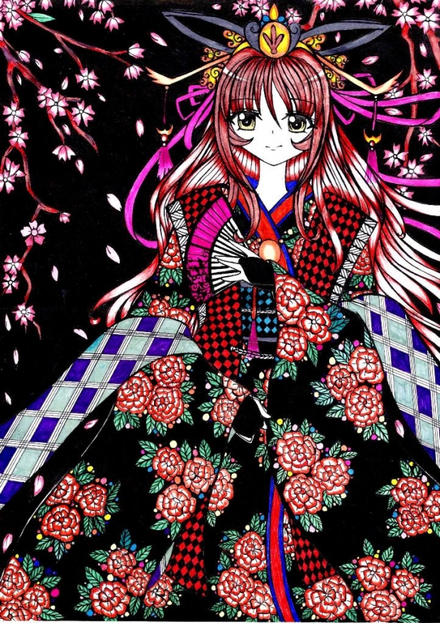 viewing sakuras in the night