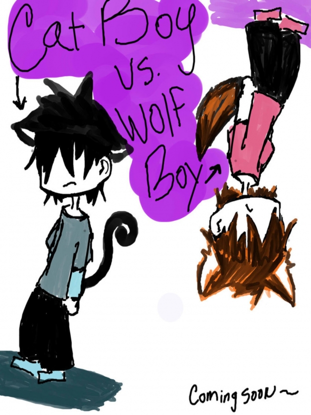 cat boy vs. wolf boy