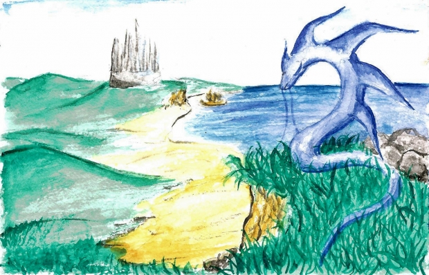 Dragon in a unknown place