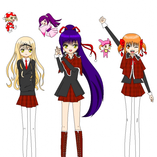 Rima, Nadeshiko, and Yaya