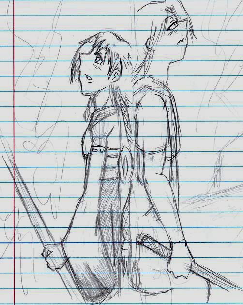 Dark Heaven Chp. 3 cover art (sketch)