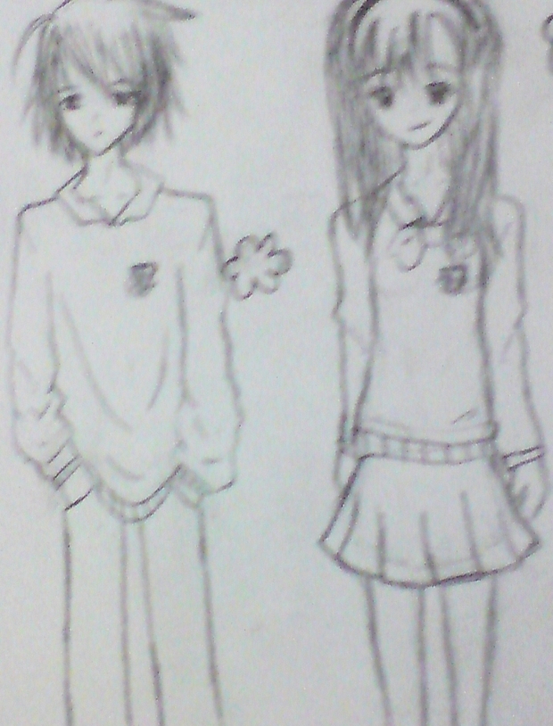 School boy and girl