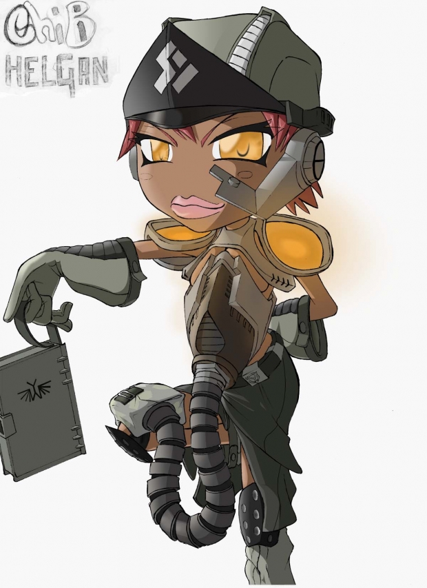 Helga cosplaying an Helgan