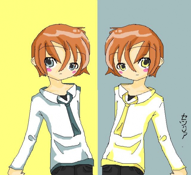 Twins Hachi and Hideki